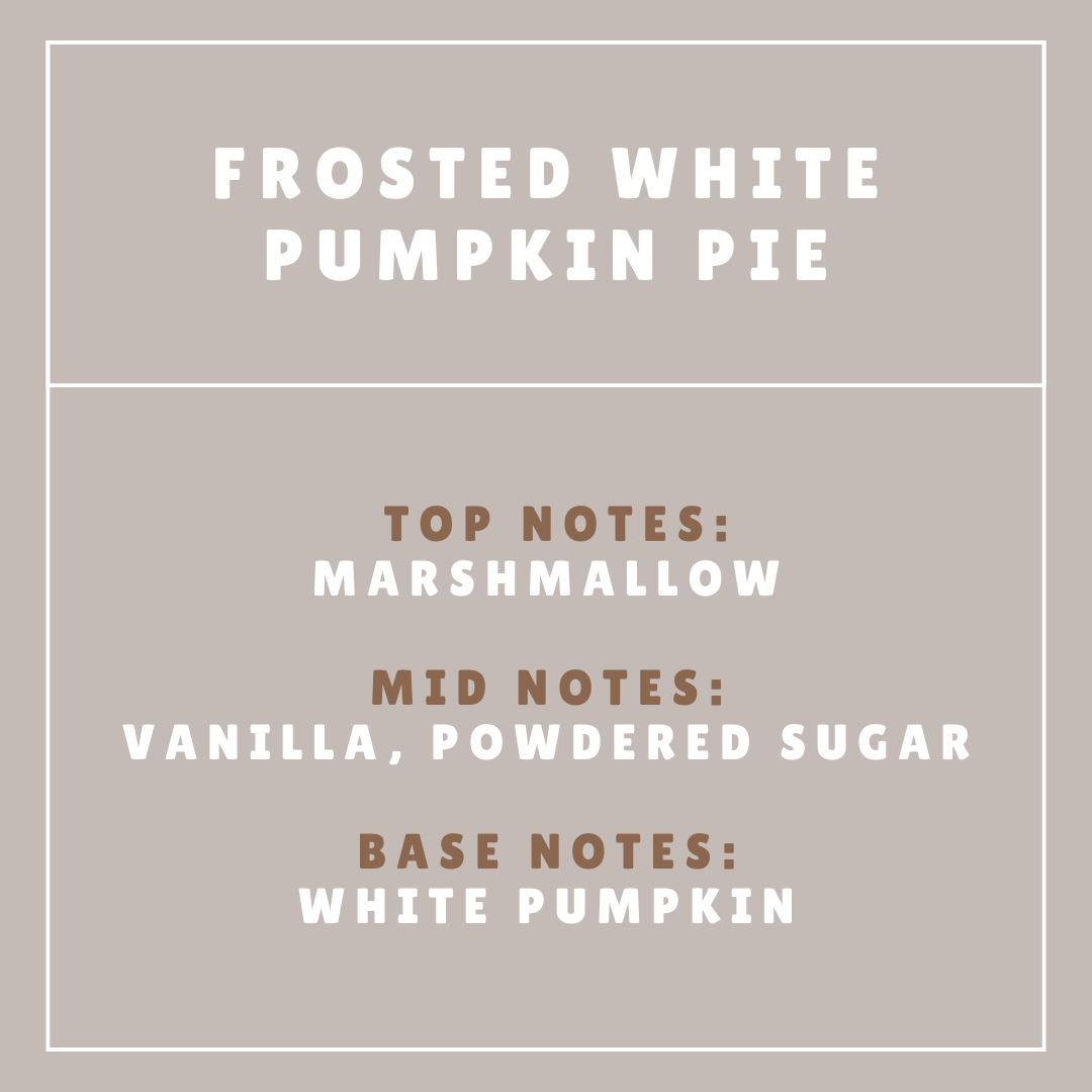 Frosted White Pumpkin Pie Scented Snap Bar Wax Melt