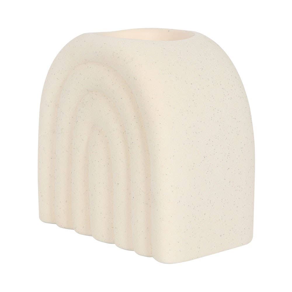 Minimalist Cream Speckle Arch Oil Burner and Wax Warmer