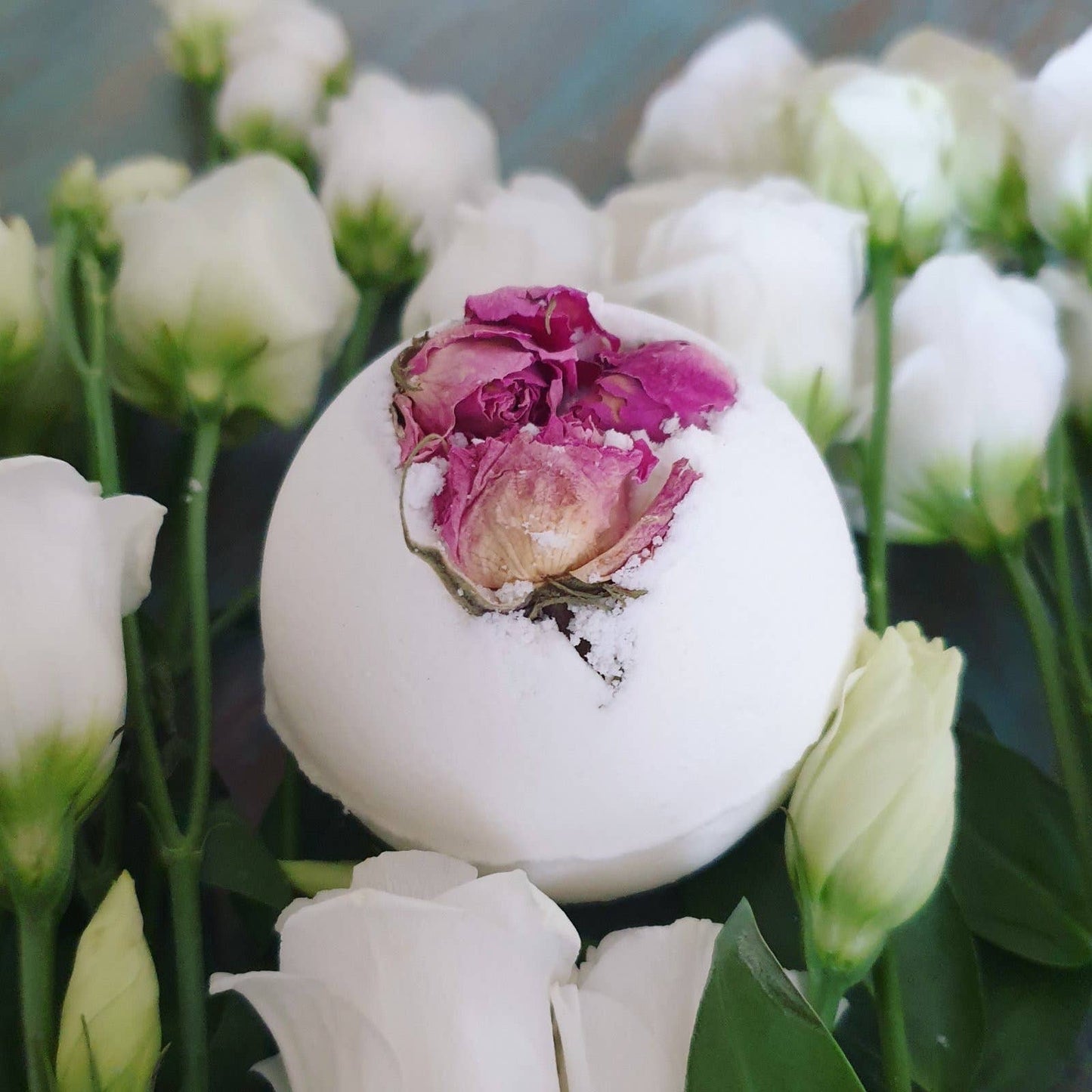 Rose Secret Bath Bomb with hidden message inside