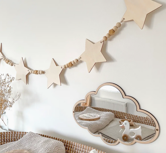 Wooden Star Bunting