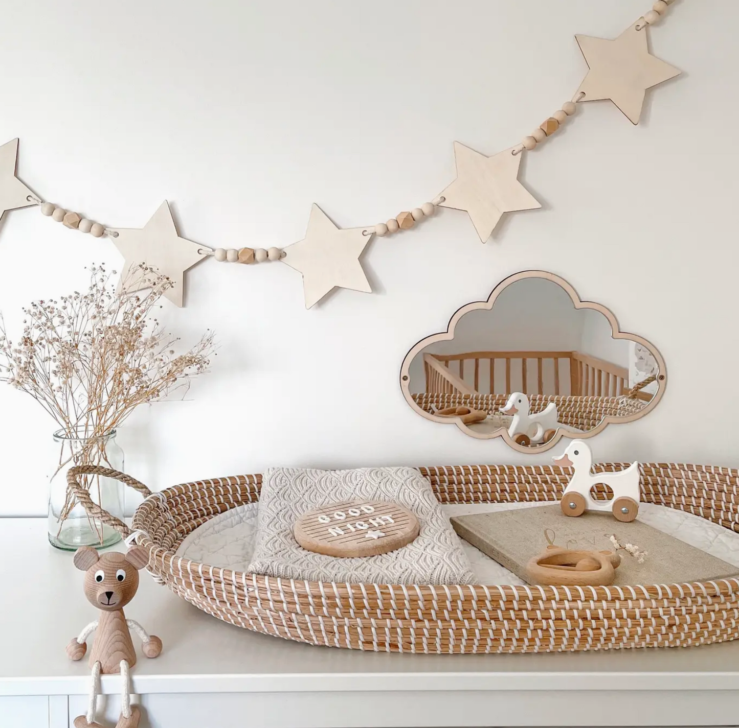 Wooden Star Bunting