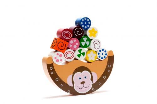 Wooden Monkey Balancing Toy