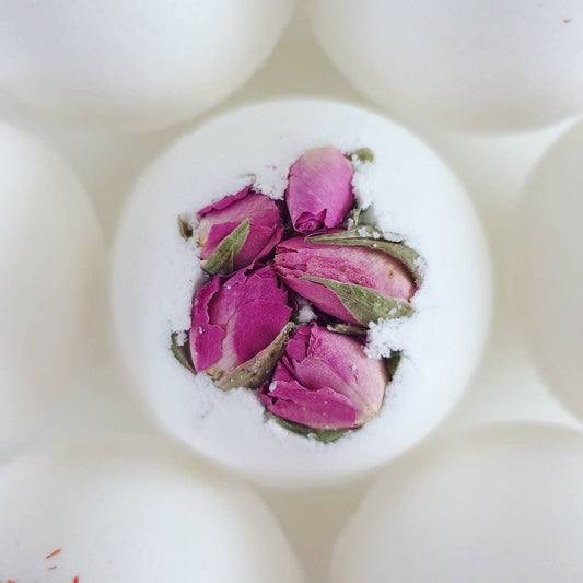 Rose Secret Bath Bomb with hidden message inside