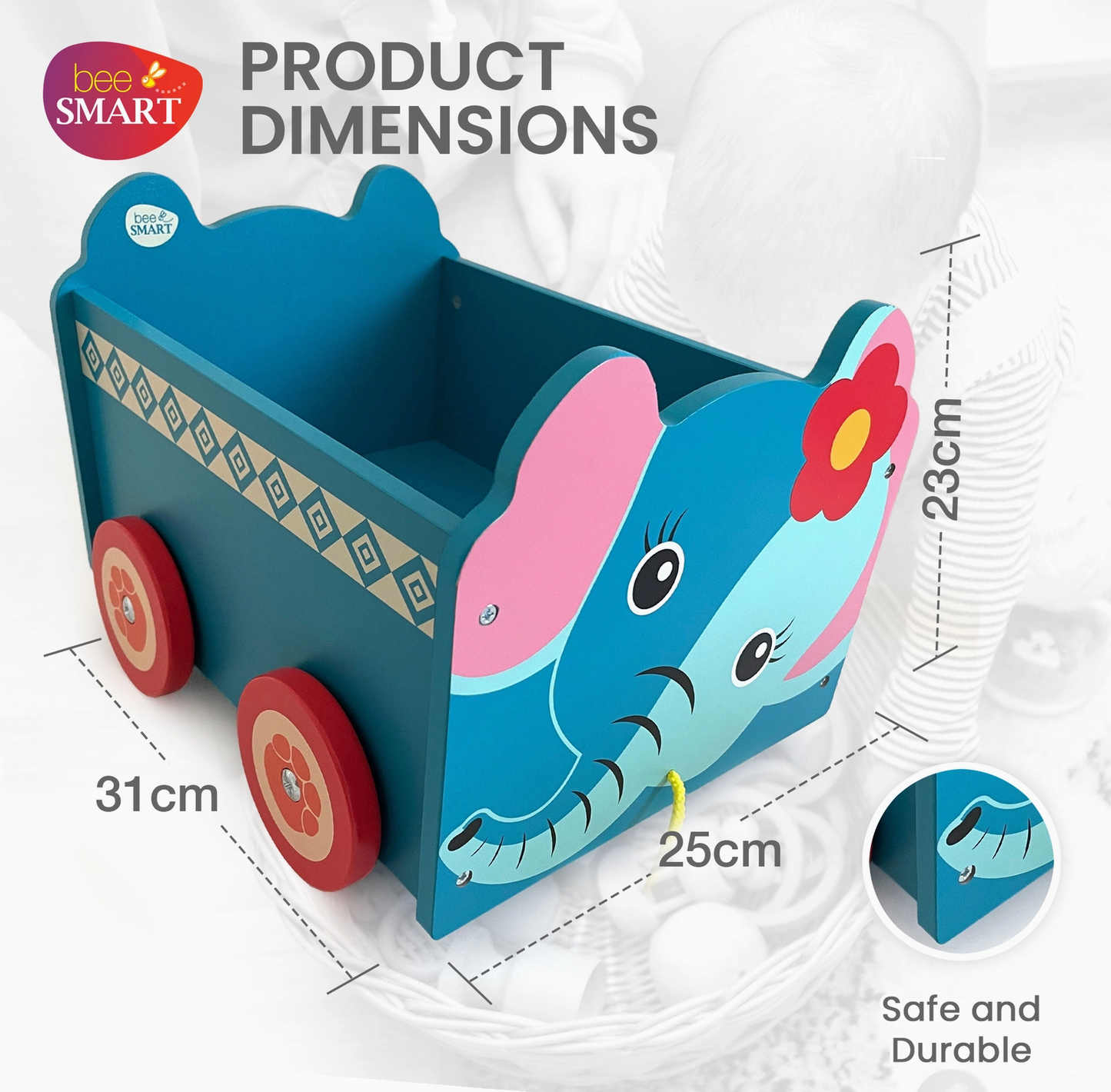 Elephant Pull Along Toy Box
